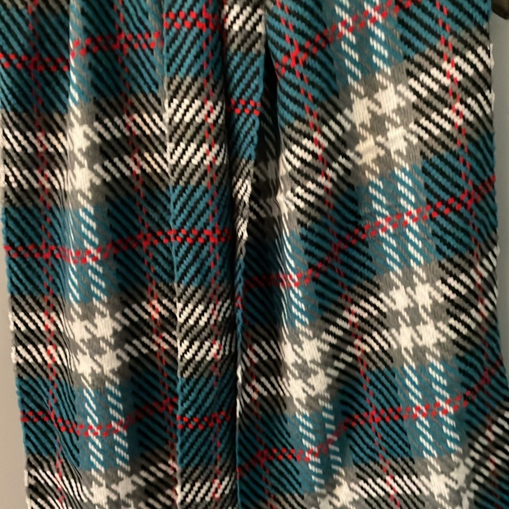 Multiple Colored Plaid Like Scarf